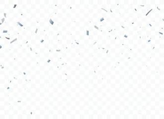 Celebration and Birthday banner with blue and gray confetti