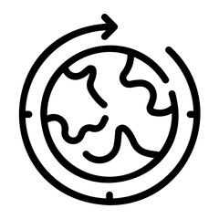 world wide Line Icon