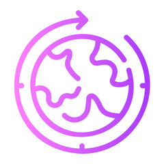 world wide Line Gradient Icon