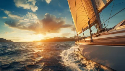 Foto op Plexiglas Sea summer ship sailboat yacht boating sail © SHOTPRIME STUDIO
