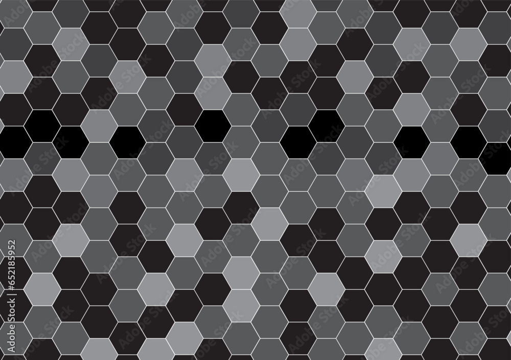 Poster abstract black texture background hexagon. seamless pattern of the hexagonal netting. vector illustr