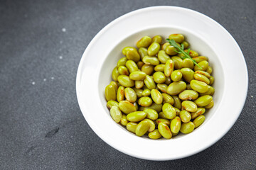 legumes edamame beans appetizer meal food snack on the table copy space food background rustic top view