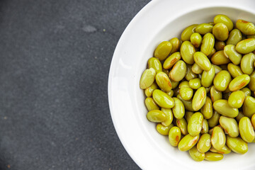 legumes edamame beans appetizer meal food snack on the table copy space food background rustic top view
