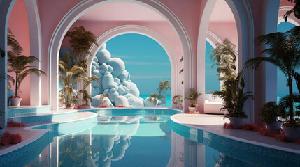 pool in a resort