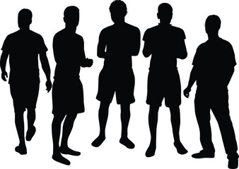 Group of people. Crowd of people silhouettes.