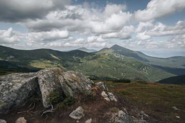 Panorama of the highest ridge of Ukraine - Chornohirskyi