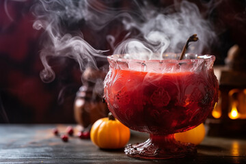 Spooky Witch's Brew Punch, a chilling concoction crafted by a sorceress, brims with eerie...