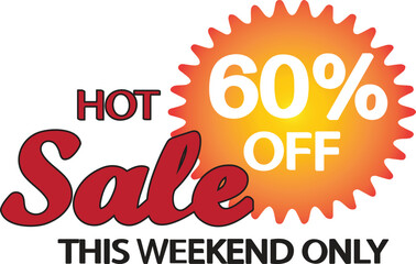 60% OFF, Hot sale in this weekend Tag.