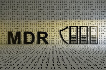 MDR concept text sunlight 3D illustration