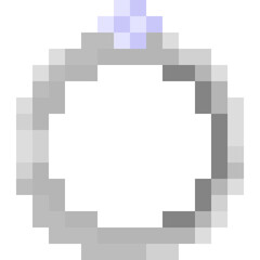 Obraz premium Pixel art wedding ring icon 3