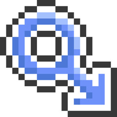 Pixe art male sign icon