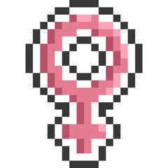 Pixel art female sign icon