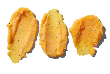 Scrub brush isolated on white background. Peeling of the skin of the private parts and body.