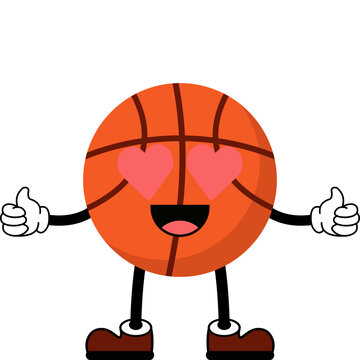 Cute Basketball Mascot Illustration