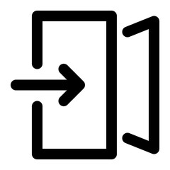 emergency exit line icon