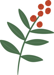 Cute flower christmas illustration