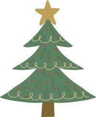 Cute christmas tree illustration