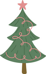 Cute christmas tree illustration
