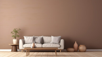 Wall mockup in modern interior background