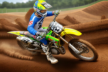 motocross rider on a motorcycle