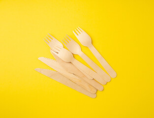 Paper Plate, Fork, Knife, Eco Tableware, Disposable Cutlery, Biodegradable, Eco Bio Table Setting for Picnic
