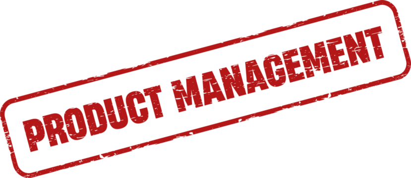 Product management square grunge stamp