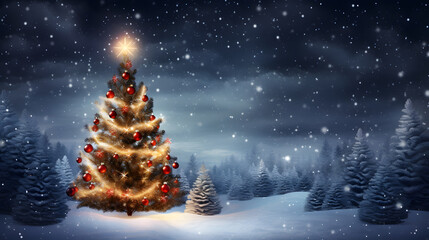 Christmas background with patterns of gifts and decorative objects