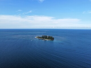 island in the middle of the sea in mexico 2024 aerial drone photo