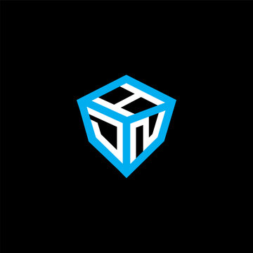 HDN letter logo abstract creative design. HDN unique design, HDN minimalist element design.	