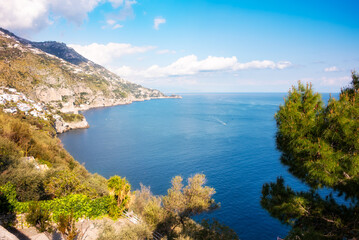 Fototapeta premium Beautiful coastal landcape of Amalfi coast in Italy