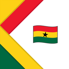 Ghana Flag Abstract Background Design Template. Ghana Independence Day Banner Social Media Post. Ghana
