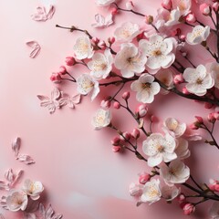 Obraz na płótnie Canvas Arrière-plan florales dans les tons roses