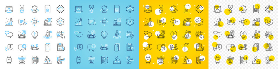 Vector icons set of Best chef, Spanner and Development plan line icons pack for web with Smartwatch, Attraction, Online question outline icon. Qr code, Payment received. Vector