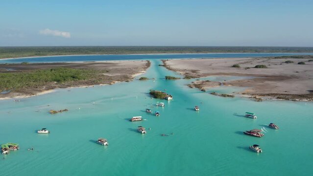 Canal de bacalar desde el aire