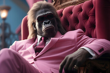 portrait of a gorilla	