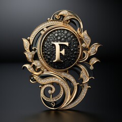 Luxury logo detailed with a double capital " F "