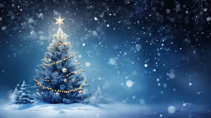 most beautiful Christmas background with snow falling in Ultra Quality.