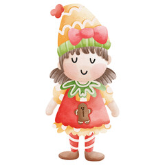 Magical Christmas Elf and Fairy Clipart, Whimsical Winter Decorations