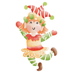 Magical Christmas Elf and Fairy Clipart, Whimsical Winter Decorations