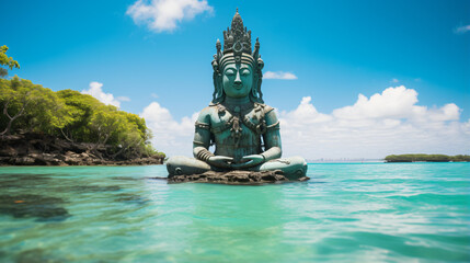 Giant Shiva Statue in Mauritius