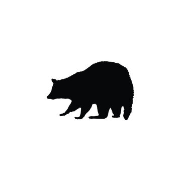 Raccoon icon. Simple style raccoon company poster background symbol. Raccoon brand logo design element. Raccoon t-shirt printing. Vector for sticker.