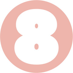 Number 8 Svg Vector Round Circle