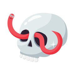 Skull vector colorful stickers Icon Design illustration. EPS 10 File