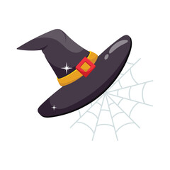 Witch hat vector colorful stickers Icon Design illustration. EPS 10 File