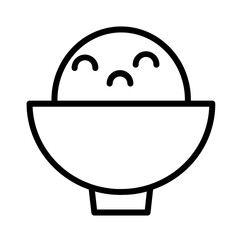 Bowl Cuisine Food Outline Icon
