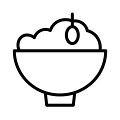 Bowl Cuisine Food Outline Icon