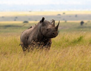 rhino in the grass © lucas