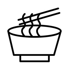 Cuisine Noodle Bowl Outline Icon