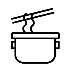 Cuisine Noodle Bowl Outline Icon