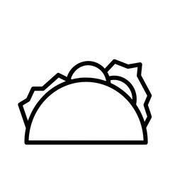 Taco Food Mexican Outline Icon